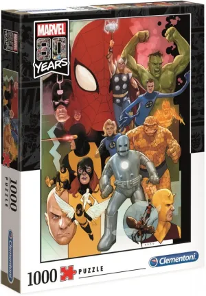 Clementoni Puzzle Marvel 80th Anniversary Impossible Puzzle 1,000 pieces