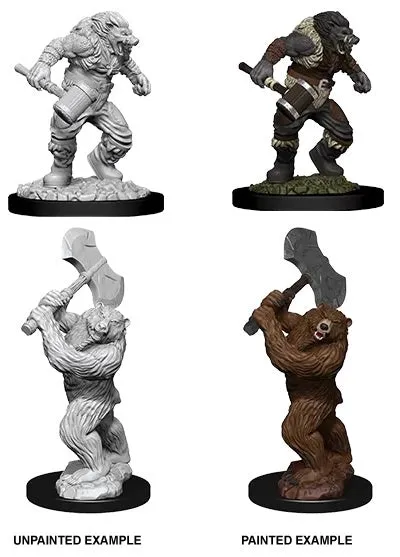 D&D Nolzurs Marvelous Unpainted Miniatures Wereboar & Werebear
