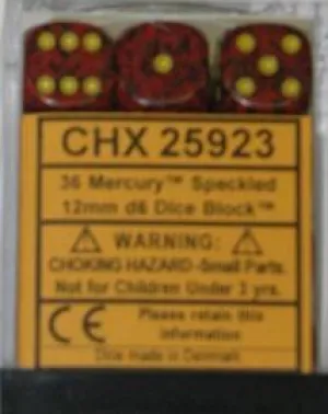 Dice Speckled 12mm D6 Mercury (36) CHX25923