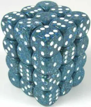 Dice Speckled 12mm D6 Sea (36) CHX25916