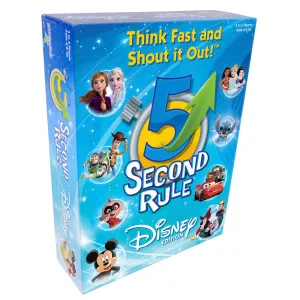 Disney 5 Second Rule Board Game - Family Fun with Disney Characters, Ages 6 