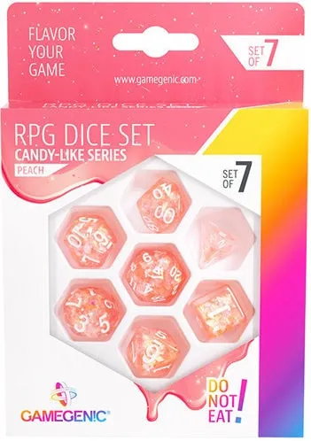 Gamegenic Candy-like Series - Peach - RPG Dice Set (7pcs)