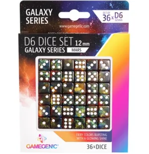 Gamegenic Galaxy Series - Mars - D6 Dice Set 12 mm (36 pcs)