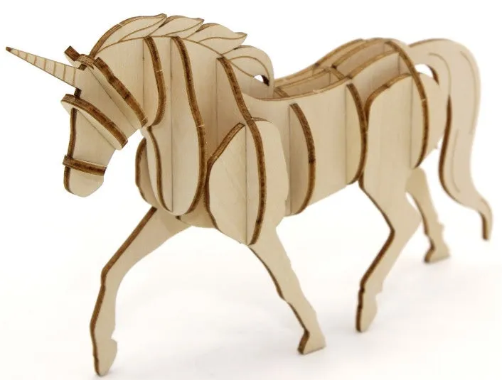 Incredibuilds Unicorn Book and 3D Wood Model