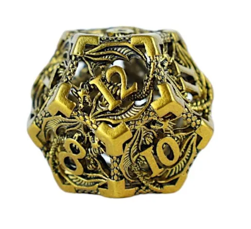 LPG Dice RPG Set Hollow Dragon Ancient Bronze