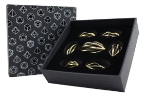 LPG Dice RPG Set Hollow Elliptic Tarnished Gold