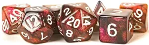 MDG Polyhedral Acrylic Dice Set 16 mm Stardust Supervolcano