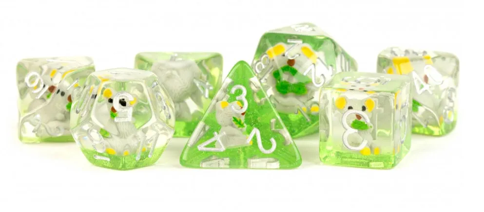 MDG Resin 16mm Poly Dice Set - Koala Dice