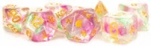 MDG Unicorn Resin Polyhedral Dice Set Celestial Blossom