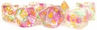 MDG Unicorn Resin Polyhedral Dice Set Celestial Blossom