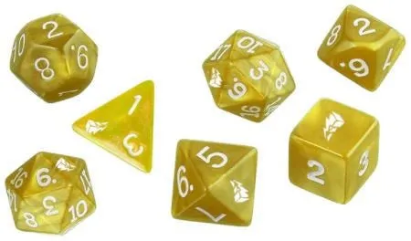 Power Rangers RPG Dice Set Yellow (Set of 7)