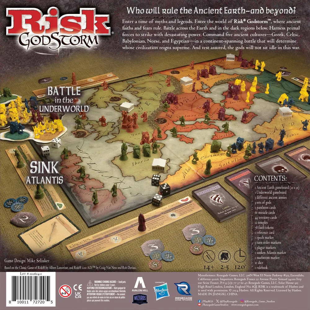 Renegade Game Studios Risk: Godstorm - Mythological Board Game for Ages 10 