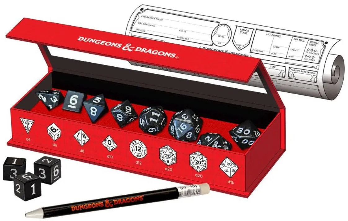 Sirius Dice D&D New Adventurer Dice Set Black Dice