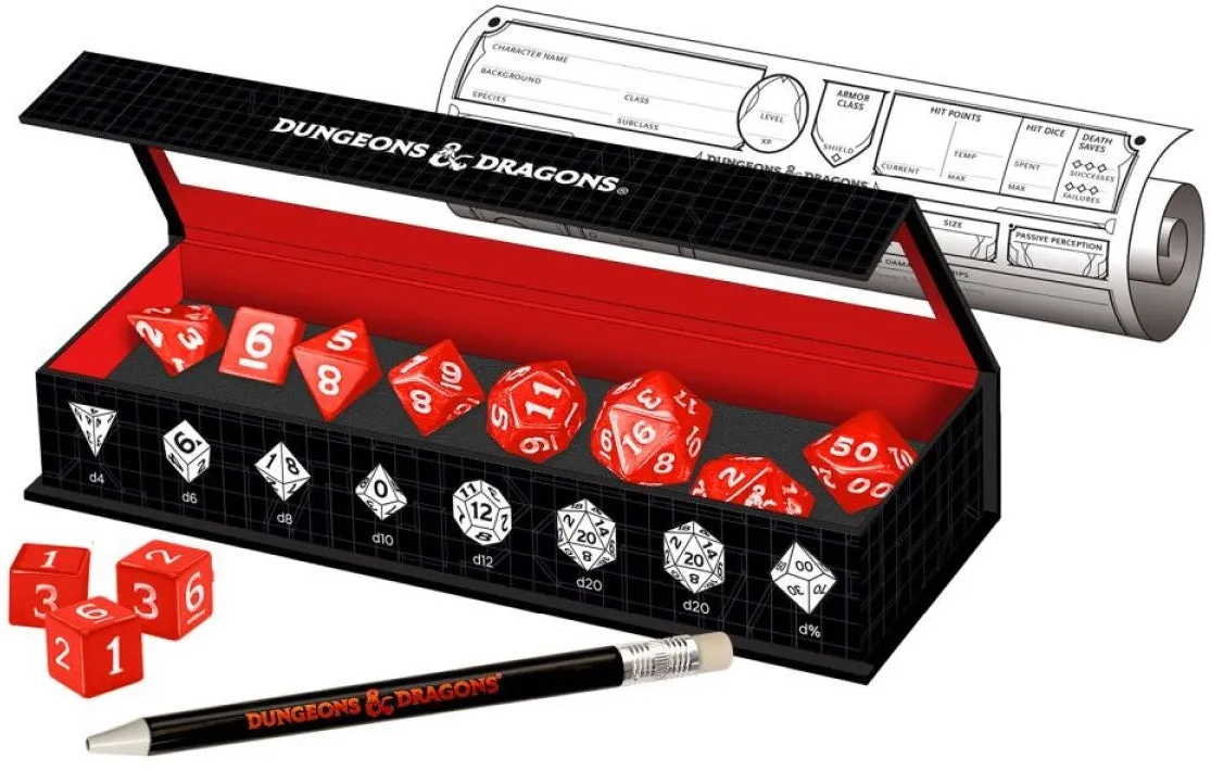 Sirius Dice D&D New Adventurer Dice Set Red Dice