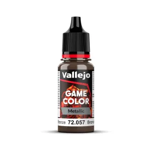 Vallejo Game Colour Metal Bright Bronze 18ml Acrylic Paint - New Formulation  AV72057