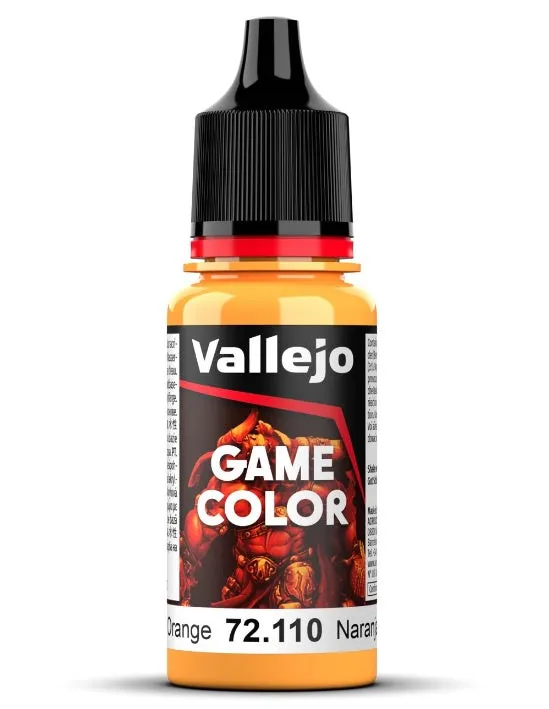 Vallejo Game Colour Sunset Orange 18ml Acrylic Paint - New Formulation AV72110