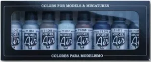 Vallejo Model Air - Metallic Colours 8 Colour Set